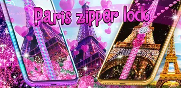 Paris zipper lock screen