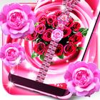 Roses zip locker icône