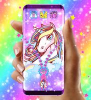 Unicorn zipper lock screen স্ক্রিনশট 1