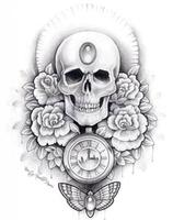 Skull Tattoo Design Ideas Affiche