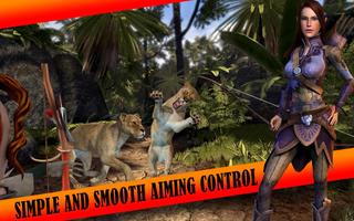 Archery Girl Animal Hunting 3D capture d'écran 1