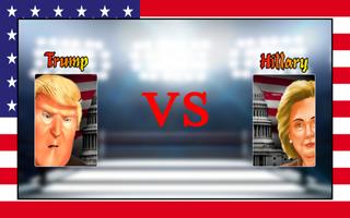 Trump Vs Hillary Free Fight 3D Affiche