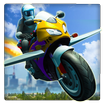 Flying motorcyle: Stunt motor bike rider