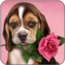 cute puppy rose live wallpaper 2018 free puppy LWP APK