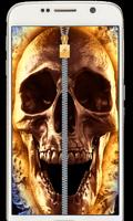 Hell Devil Death Fire Skull Zipper lockscreen 2018 पोस्टर