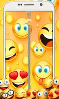 Emoji Lock Screen Smiley zipper ポスター