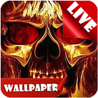 Fire Skull live wallpaper skull 3d lwp icône