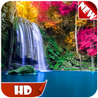 waterfall live wallpaper Nature Paradise LWP icône
