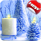 Winter Snow candle live wallpaper nature 2018 ikona