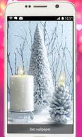 Winter Snow candle live wallpaper nature 2018 Affiche