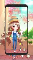 papéis de parede bonitos da menina do anime imagem de tela 3