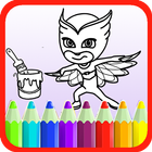 آیکون‌ New PJ Hero Mask Coloring Book