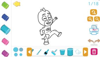 New PJ Hero Mask Coloring Book capture d'écran 2