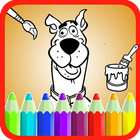 Scooby Dog Coloring Book Doo icône