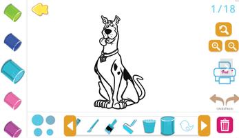 Scooby Dog Coloring Book Doo Affiche