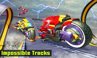 Impossible Bike Racing Stunts - Robot Transform 3D poster