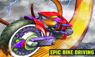 Impossible Bike Racing Stunts - Robot Transform 3D screenshot 1