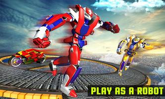 Impossible Bike Racing Stunts - Robot Transform 3D screenshot 2