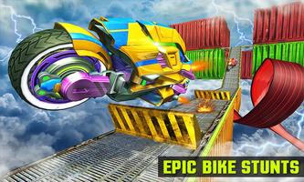 Impossible Bike Racing Stunts - Robot Transform 3D screenshot 3