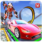 ikon Impossible Race Car Driving Stunts Transform Robot