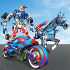 US Police Horse Robot Bike Transform Wild Cop Game ikona