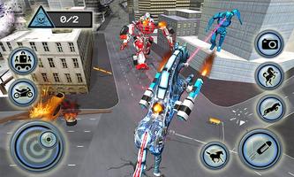 Poster US Police Horse Robot Bike Transform Wild Cop Game