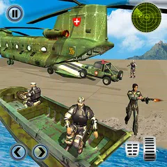 US Army Helicopter Rescue: Ambulance Driving Games
