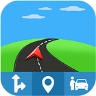Navigation dans la carte GPS p icône