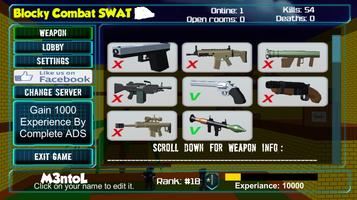 Blocky Combat Swat Edge اسکرین شاٹ 1