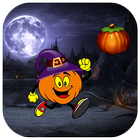 run monster halloween pumpkin icône