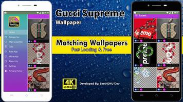 Gucci Supreme Wallpaper captura de pantalla 1