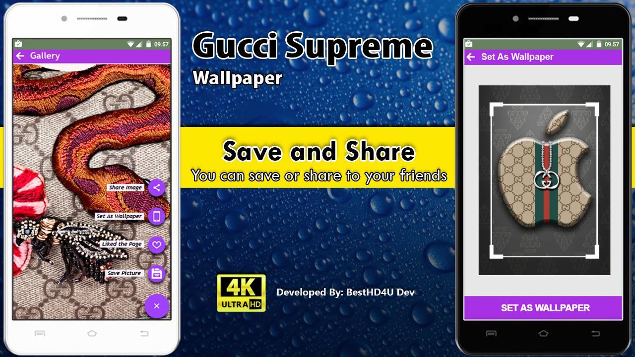 Android 用の Gucci Supreme Wallpaper Apk をダウンロード