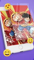 Keyboard Monkey D Luffy Emoji Cartaz