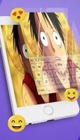 Keyboard Monkey D Luffy Emoji imagem de tela 3