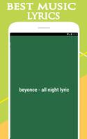 beyonce - all night lyrics Poster