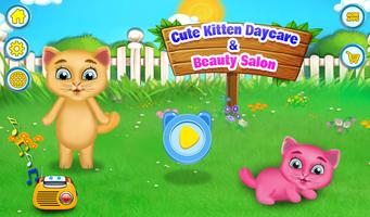 Cute Kitten Daycare & Beauty Salon poster