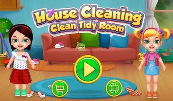 уборка дома - чистая комната - игры для девочек постер