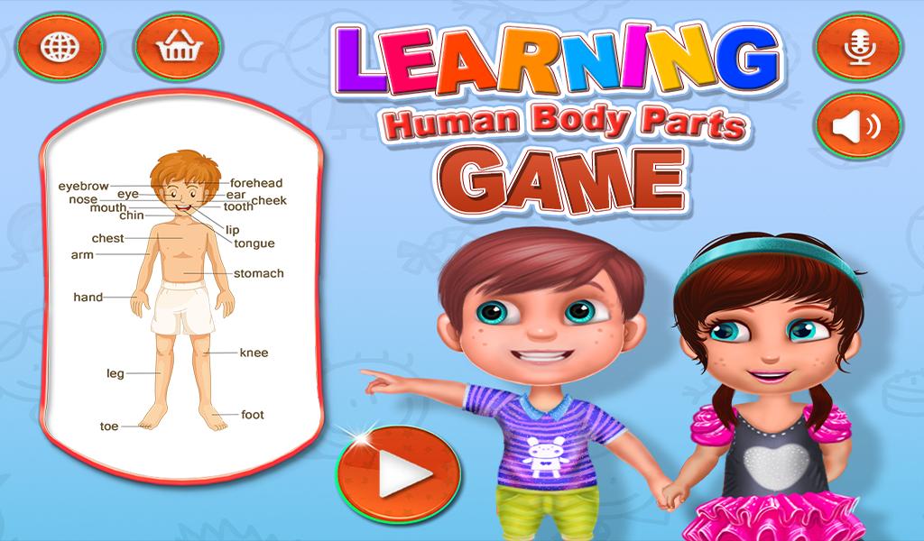 Игра на теле человека. Игра тело человека. Body Parts. Body Parts learn.