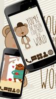 Cartoon Bear GO Launcher Theme Affiche