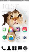 Shy Kitty - GO Launcher Theme screenshot 1