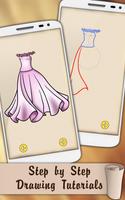 Draw Dresses and Gowns پوسٹر