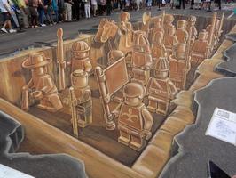 Idéias 3d arte de rua imagem de tela 3