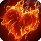 Fiery heart live wallpaper icon