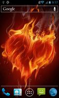 Fiery heart live wallpaper Cartaz