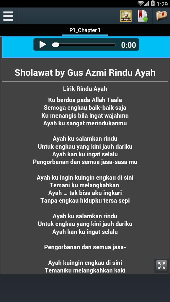 Mp3 Sholawat Gus Azmi Rindu Ayah Lirik For Android Apk Download
