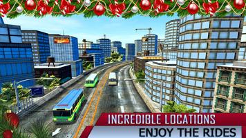 Amazing Christmas Tourist Bus Driving Simulator پوسٹر