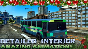Amazing Christmas Tourist Bus Driving Simulator اسکرین شاٹ 1