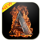 Write your name with fire icon