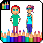 Beth Coloring Sheets-Rick Coloring Pages For Kids icono
