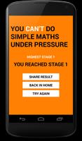 Simple Math Under Pressure capture d'écran 2